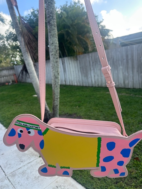 Stella McCartney Other - Stella McCartney Kids Dachshund Dog Crossbody Bag Pink Yellow Blue